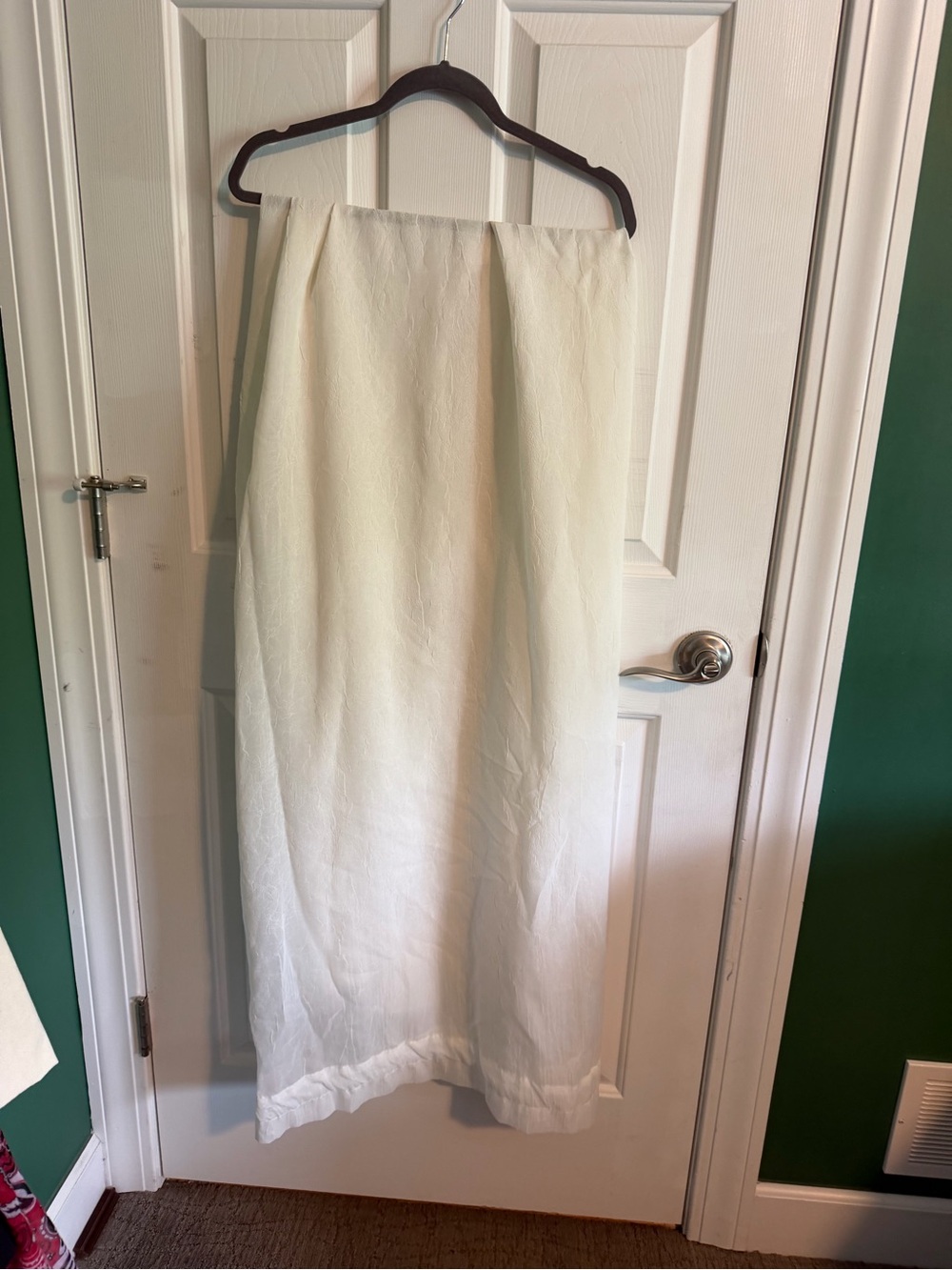 Classic Cream sheer curtain, drape set of two
